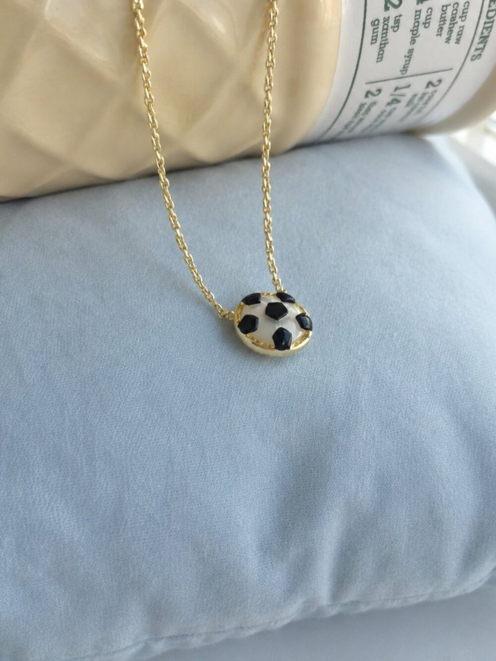Kendra Scott Soccer Short Pendant Necklace Gold Ivory Mother-of-Pearl Charm